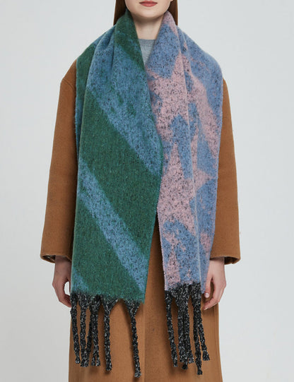 Patchwork Color Star Print Scarves