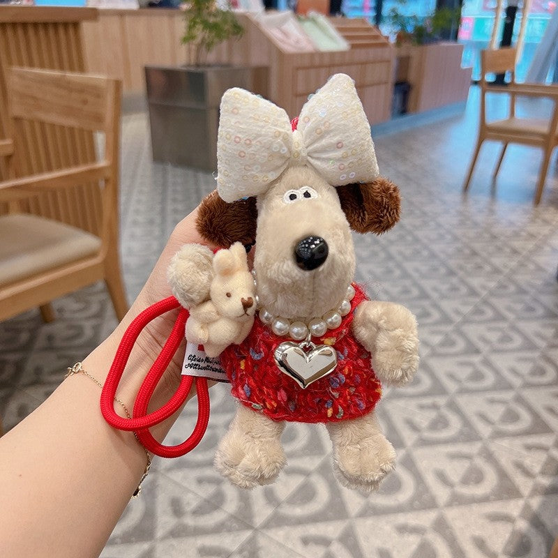 Cute Plush Dog Keychain