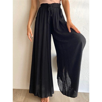 Baggy Elastic Waist Wide Leg Pants