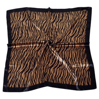 Satin Zebra Square Scarf