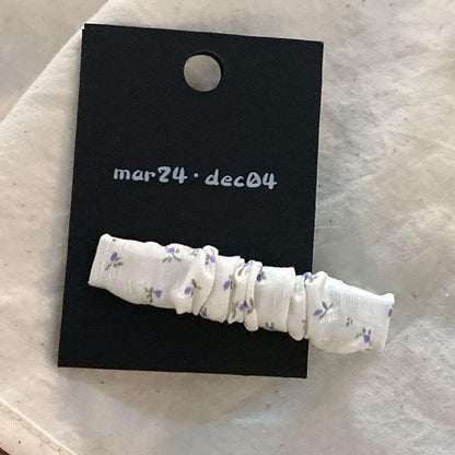 Cute Floral Print Geometric Hair Clips