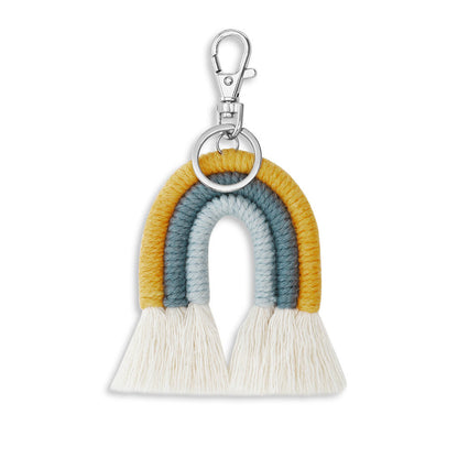 Creative Pendant Bohemian Tassel Bag Pendant Rainbow Keychain