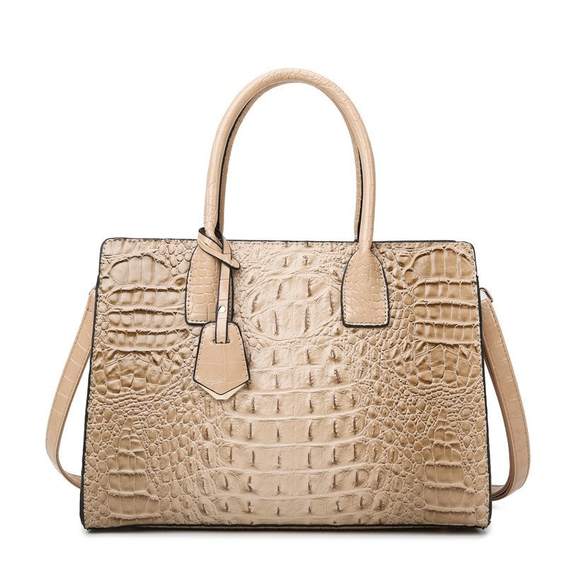 Large Capacity PU Leather Handbag Tote Shoulder Bag