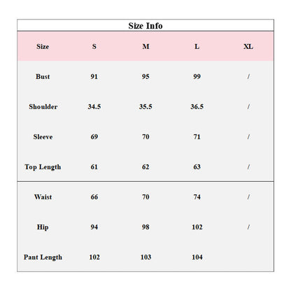 Soft Round Neck Long Sleeve Pajamas Sets