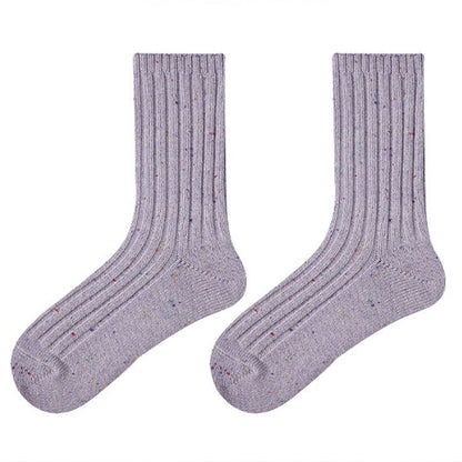 Colorful Dots Solid Color Slouch Socks