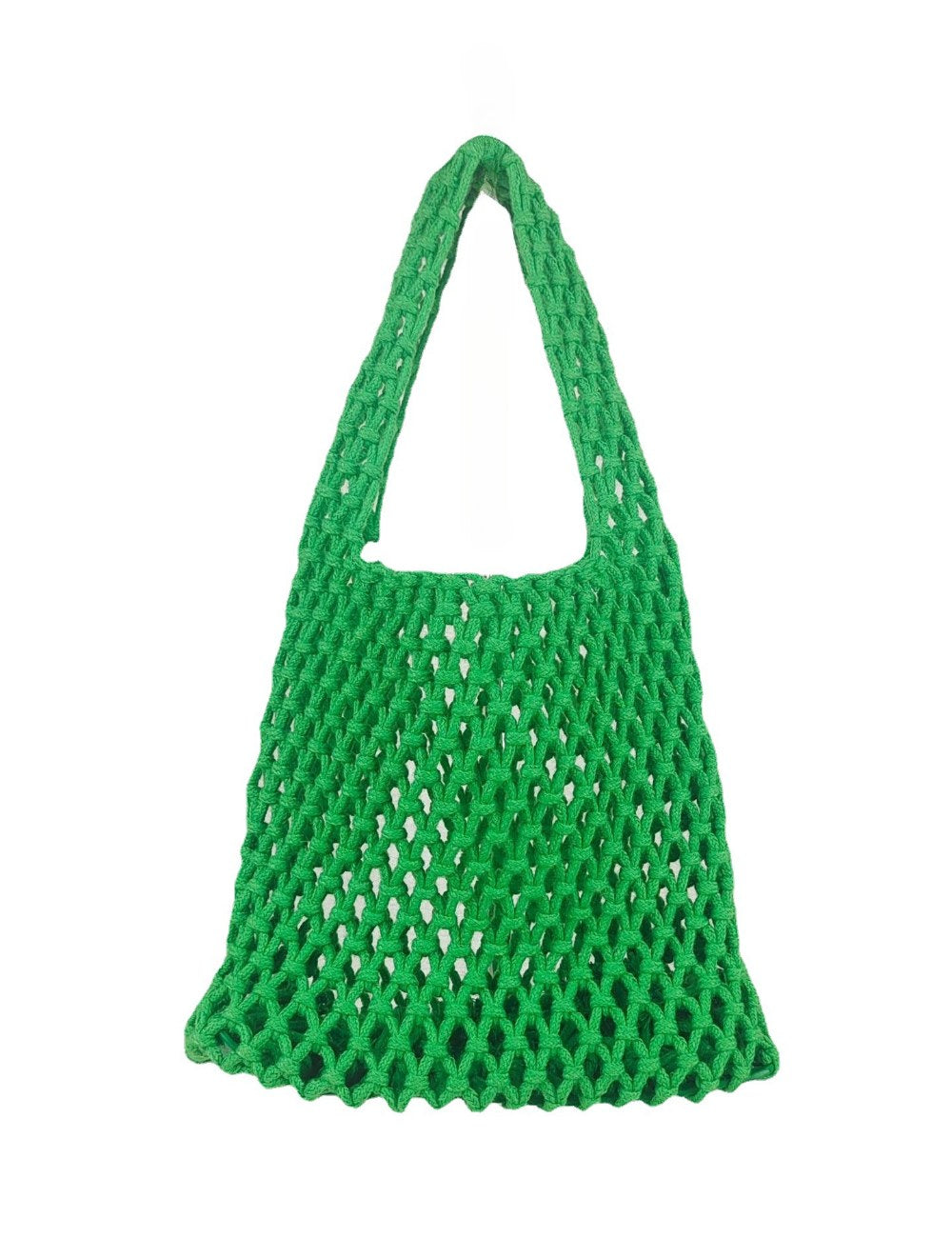 Solid Color Hollow Out Woven Handbag