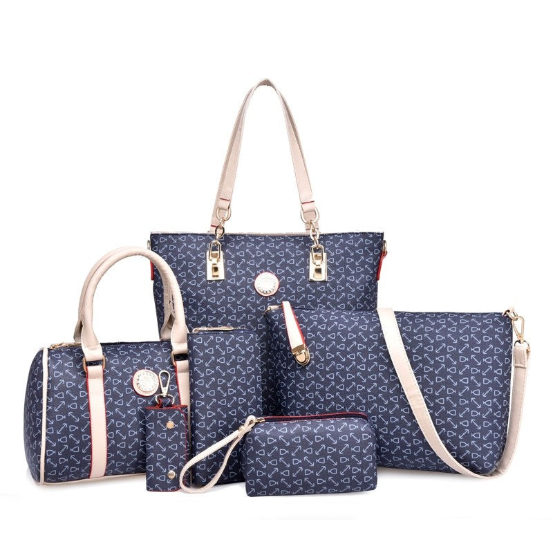 6-Piece Printed Crossbody Handbag Set