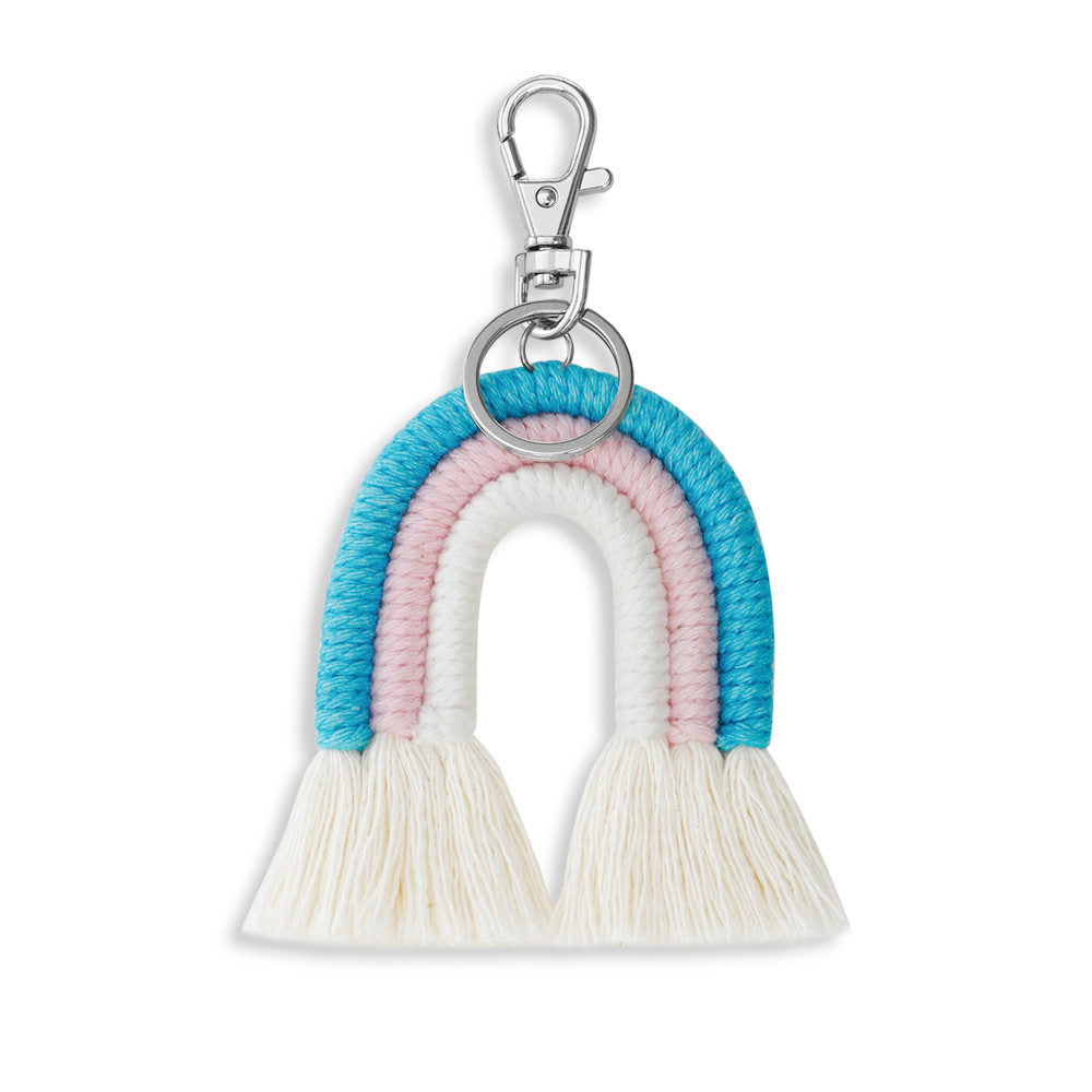 Creative Pendant Bohemian Tassel Bag Pendant Rainbow Keychain