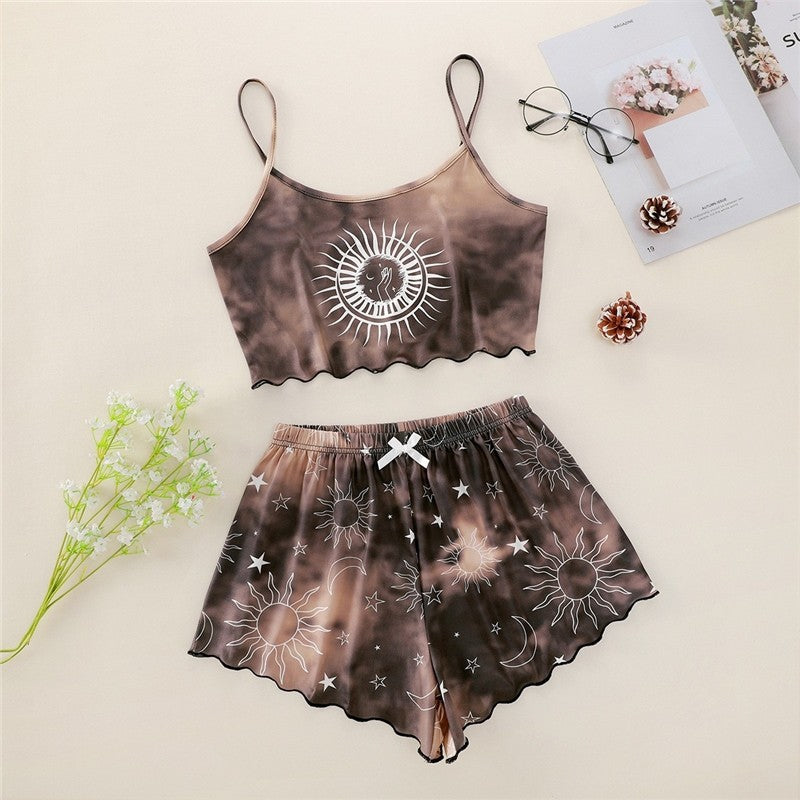 Floral Cami Shorts Set - Home Loungewear
