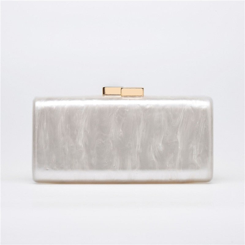 Trendy Acrylic Rectangular Evening Clutch