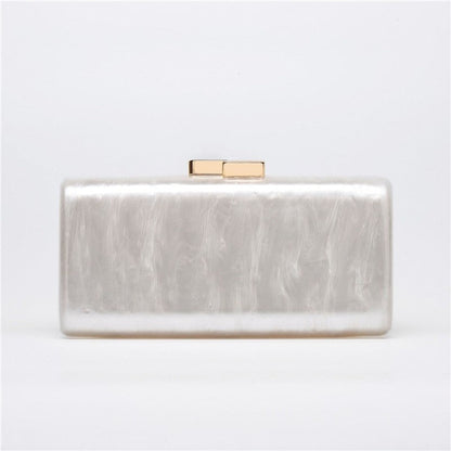 Trendy Acrylic Rectangular Evening Clutch