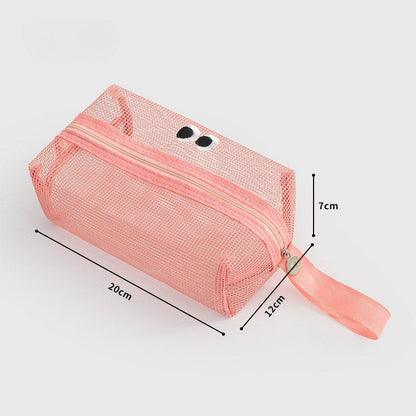 Cute Eyes Simple Portable Mesh Handbags