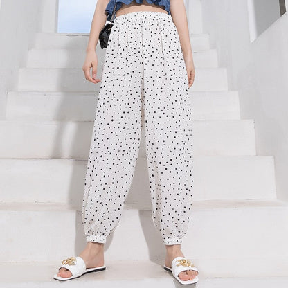 Elastic Waist Printed Baggy Harem Pants