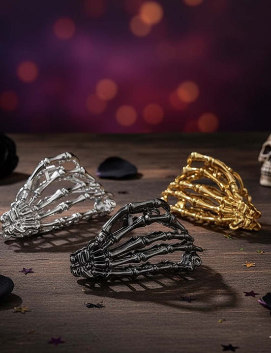 Gothic Skeleton Ghost Hand Halloween Hair Claw