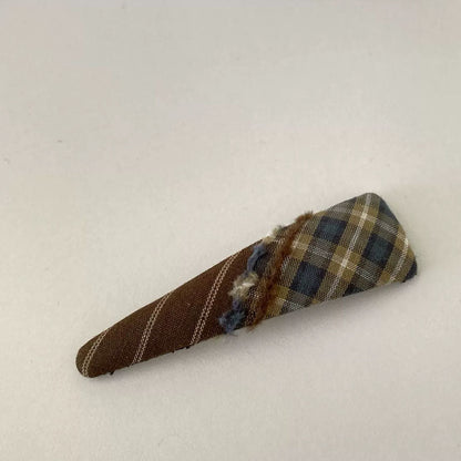 Plaid Color Block Geometric Hair Clip