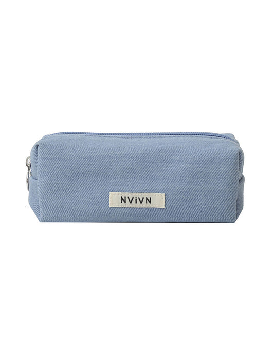 Simple Denim Makeup Pencil Pouch