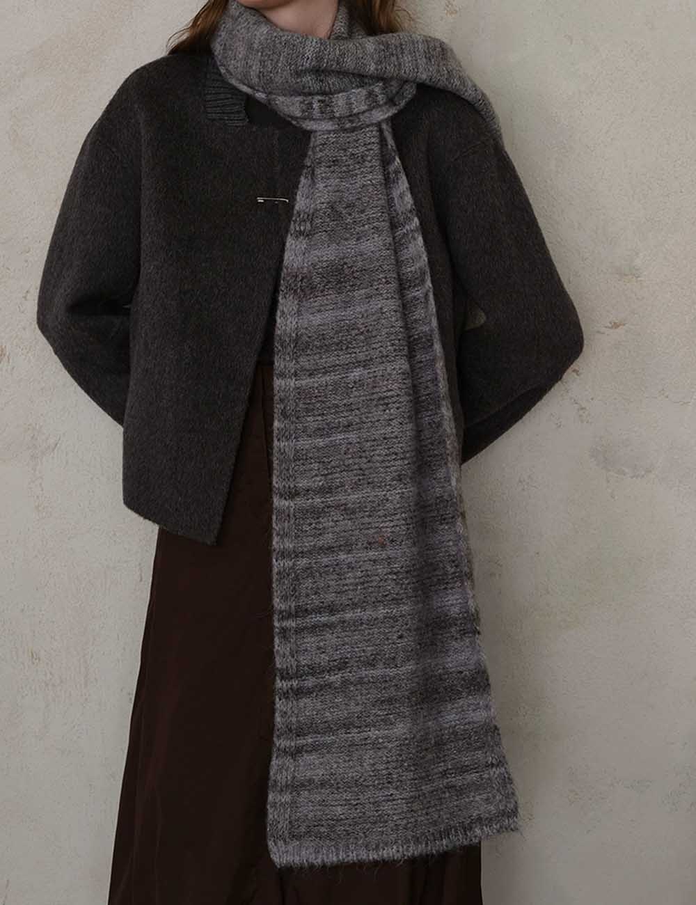 Vintage Winter Wool Blend Knit Warm Scarf