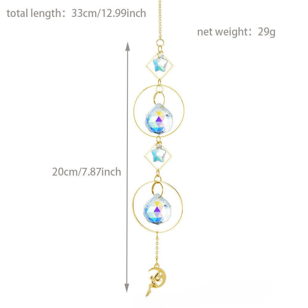 Metal Sum Moon Crystal Home Hangings