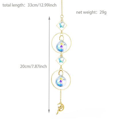 Metal Sum Moon Crystal Home Hangings