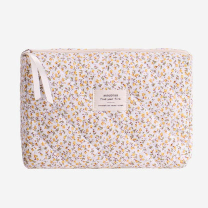 Cute Flower Print Portable Makeup Bag