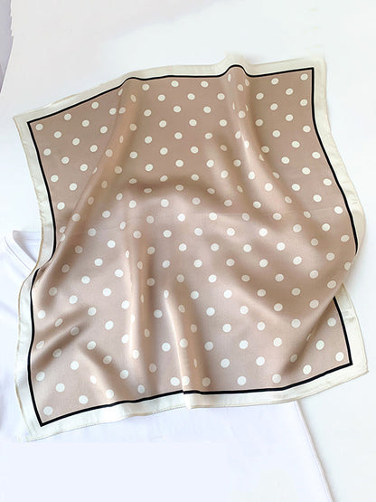 Polka-Dot Sun-Protection Small Square Scarf