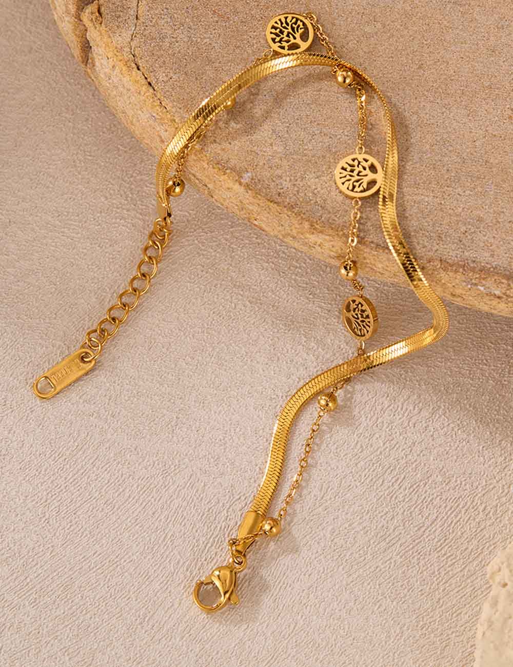 Vintage Double-Layer Snake Chain Bracelet