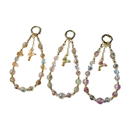 Chic Butterfly Crystal Beaded Charms Keychain