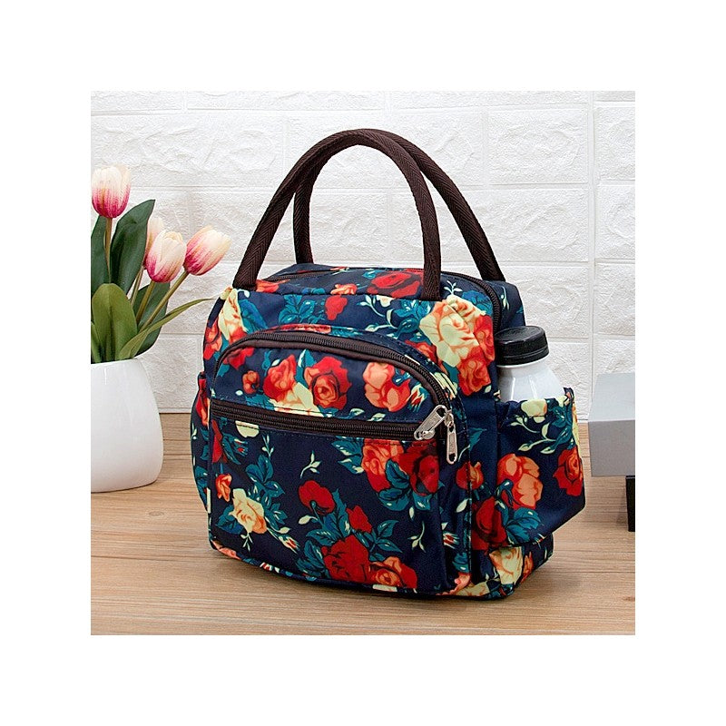 Polka Dot Sunflower Rose Bear Lunchbox Bag