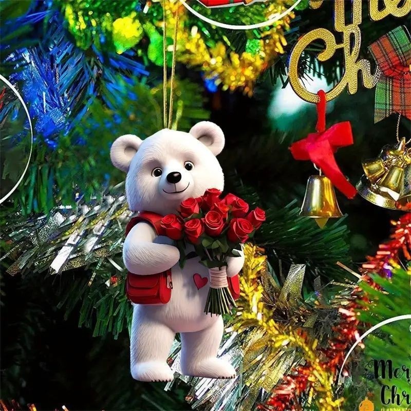 Christmas Tree Car Acrylic Ornament Pendant