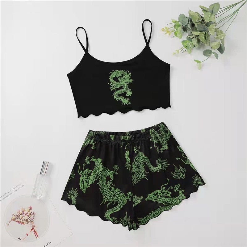 Floral Cami Shorts Set - Home Loungewear