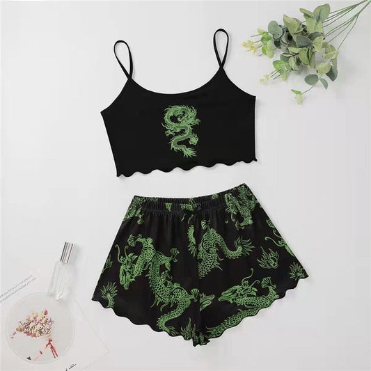 Floral Cami Shorts Set - Home Loungewear