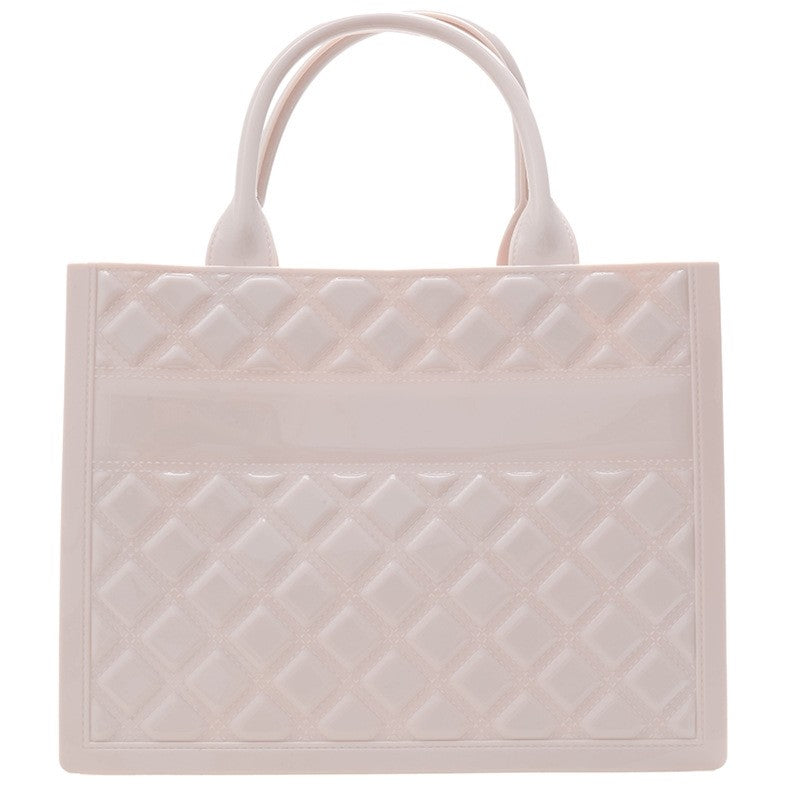 Large Capacity Solid Color Tote Handbag