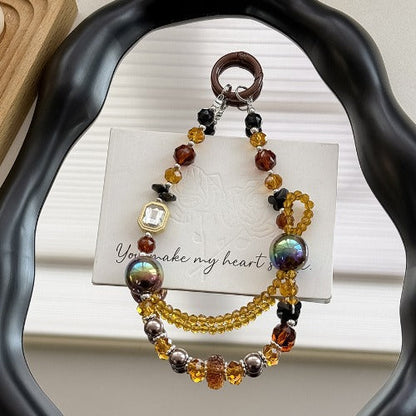 Colorful Sparking Crystal Beaded Phone Charm