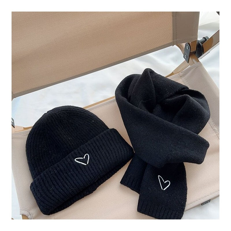 Kids Knit Hat Scarf Set