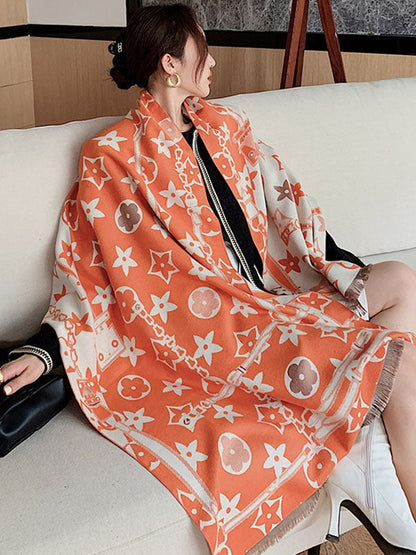 Original Warm Letter Print Shawl&Scarf