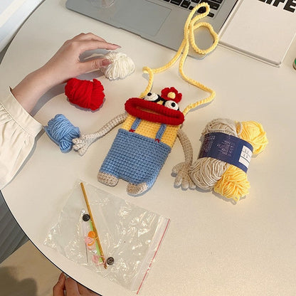 Cute Cartoon Knitted Crossbody Bag