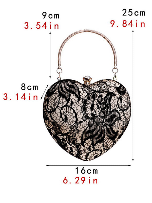 Heart-shaped Graceful Evening Handbag