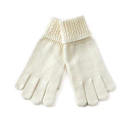 Solid Color Split Finger Simple Knit Glove