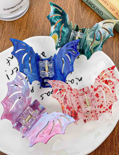 Gothic Halloween Bat Colorful Hair Claw