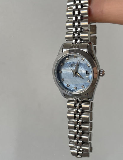 Elegant Rhinestone Stainless Steel Quartz Watch