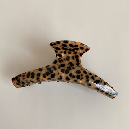 Leopard Print Hollow Geometric Acetate Hair Claw