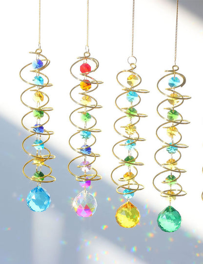 Rainbow Crystal Helical Suncatcher