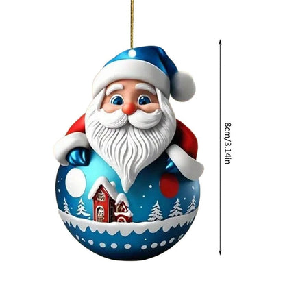 Christmas Santa Tree Ornament Indoor Hanging Decor
