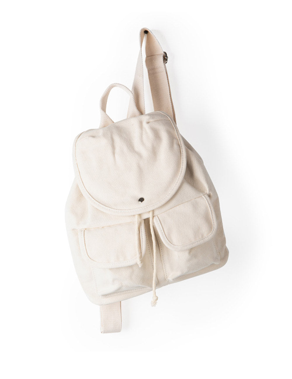 Simple Large Capacity Canvas Drawstring Backpack