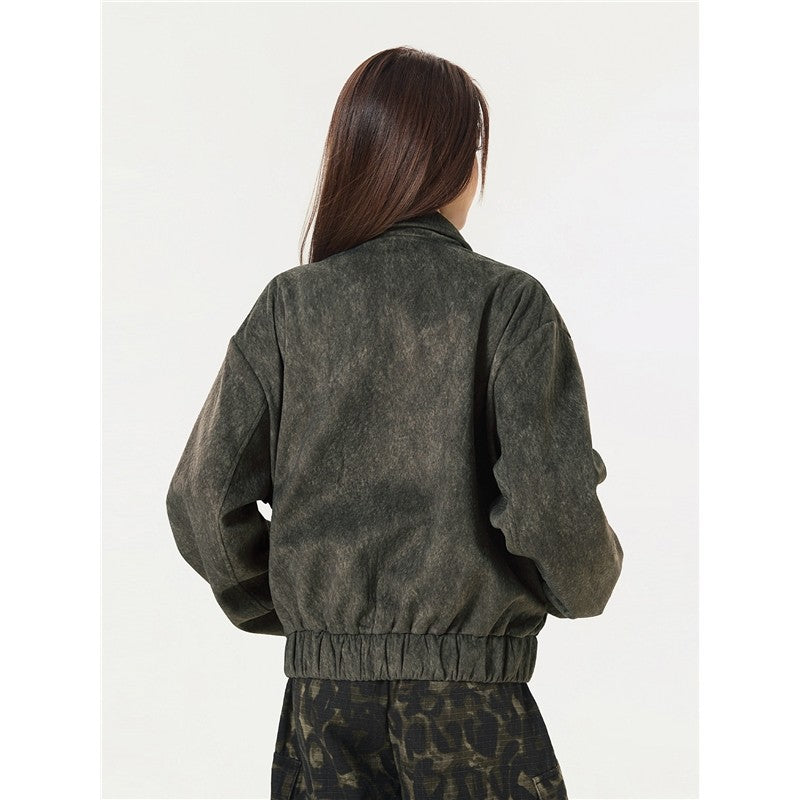 Vintage Style Suede Leather Jacket