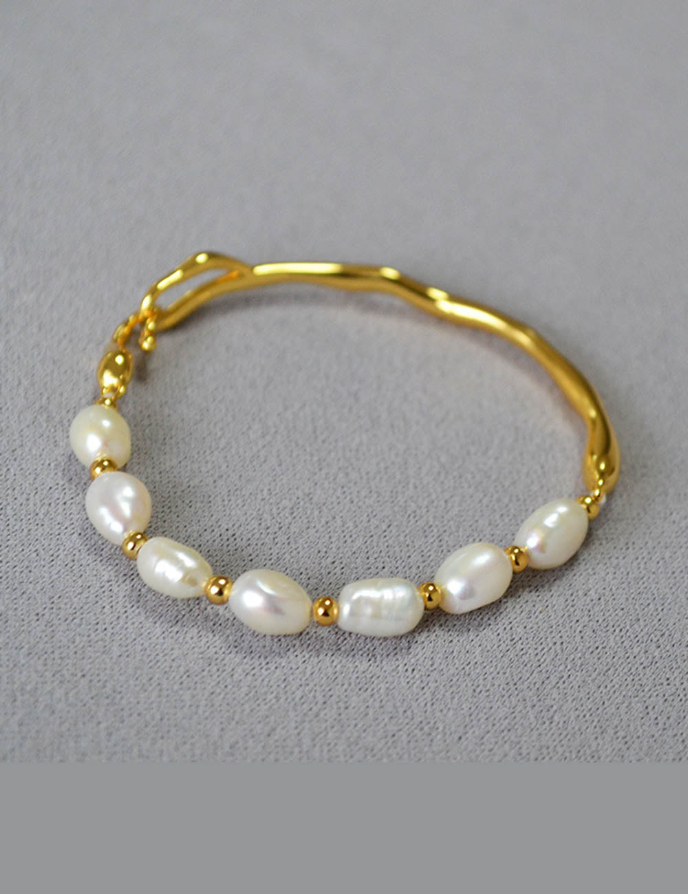Baroque Pearl Gold Plated Irregular Bracelet