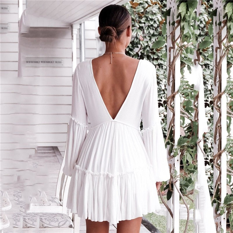 Lantern Sleeve Dress