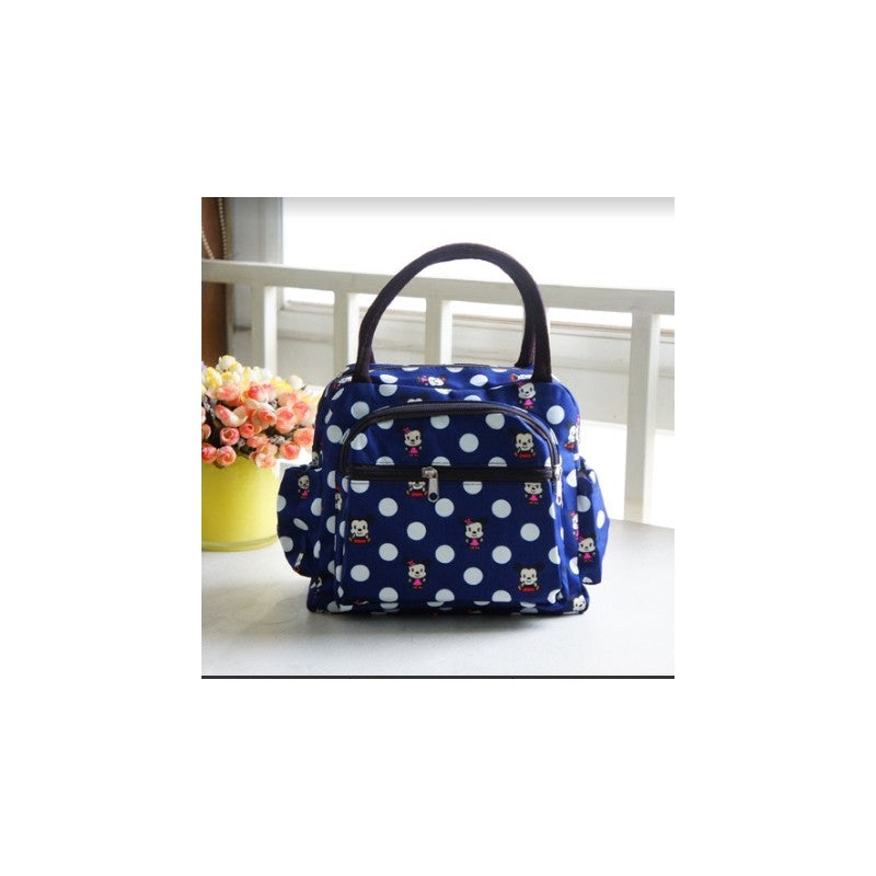 Dotted Letter Kitten Print Lunch Bag Lunchbox Bag