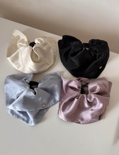 Solid Color Fabric Ponytail Hair Claw