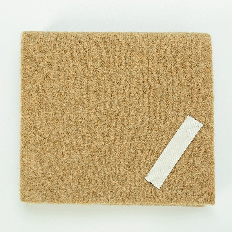 Solid Color Imitation Cashmere Warm Perforated Crossed Scarf